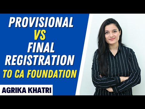 What is Provisional Registration in CA Course | CA Foundation Classes