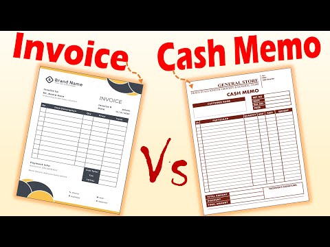 Differences between Invoice and Cash Memo.