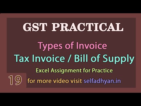 Types of Invoices Under GST - GST Tutorial in Hindi - GST Practical with Excel and Tally