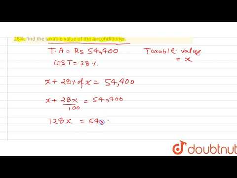 The value of an airconditioner with GST is Rupees 54,400. If the rate of GST is 28%, find the