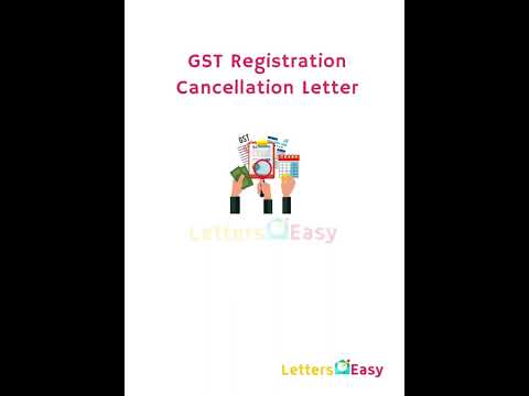 GST Registration Cancellation Letter Format, Sample Words, Template