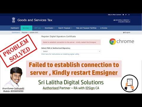 Solution to "Failed to establish connection to server, Kindly restart Emsigner"