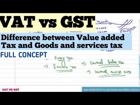 Difference between VAT and GST | VAT Vs GST | How GST is different from VAT| Bcom/ca