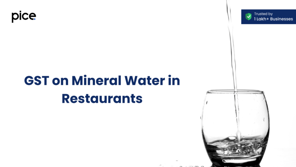 gst on mineral water in restaurants