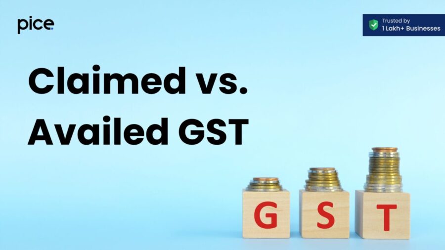 difference between availed and claimed in gst