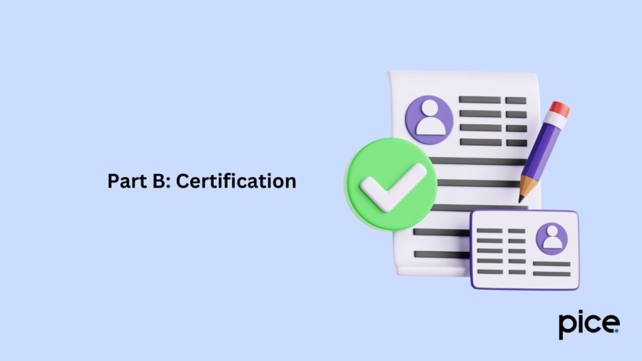 part b certification