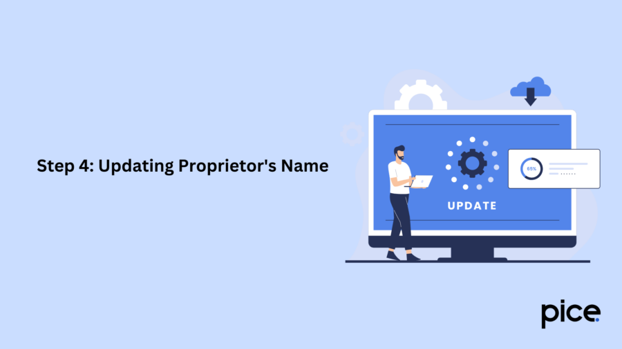 step 4 updating proprietor's name