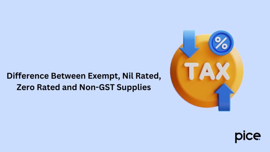 difference between exempt, nil rated, zero rated and non-gst supplies