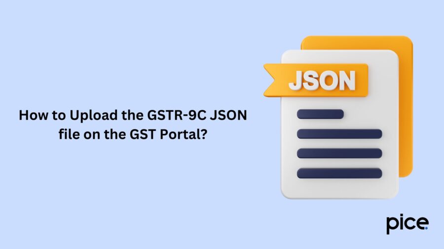 how to upload the gstr-9c json file on the gst portal?