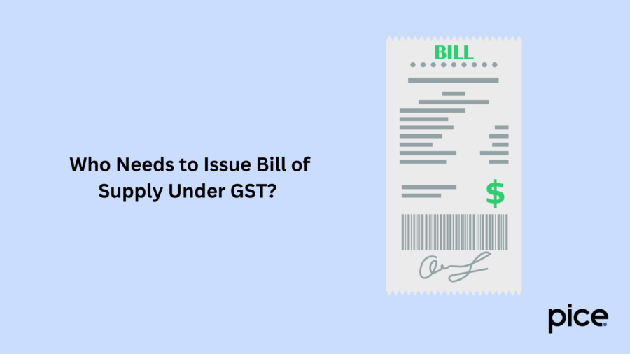 who needs to issue bill of supply under gst?