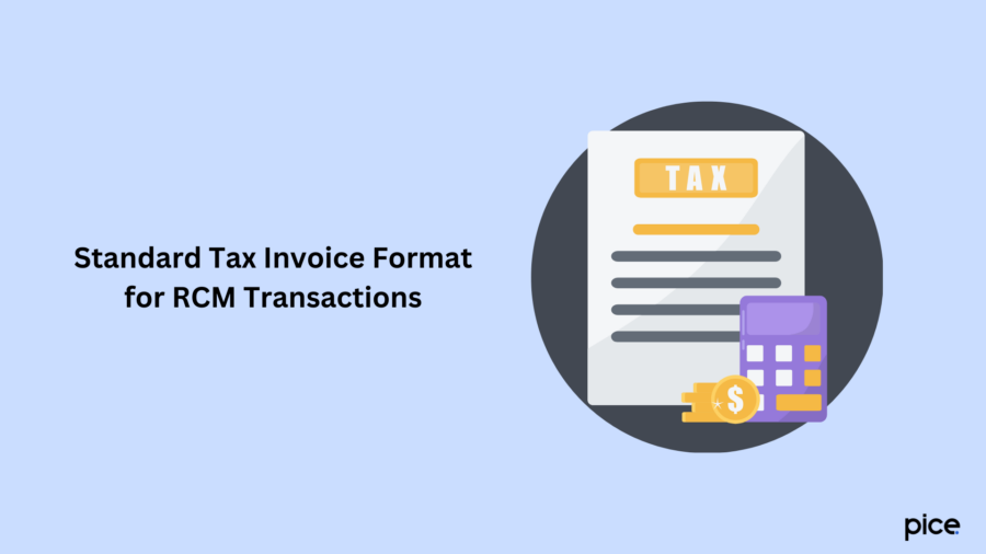 Standard Tax Invoice Format for RCM Transactions