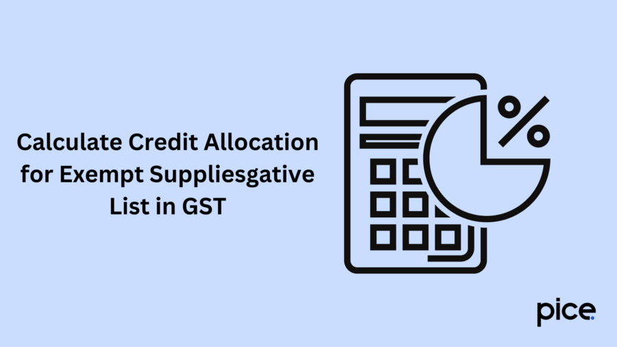 Calculate Credit Allocation for Exempt Supplies