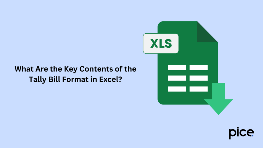 What Are the Key Contents of the Tally Bill Format in Excel?