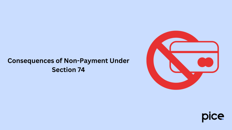 Consequences of Non-Payment Under Section 74