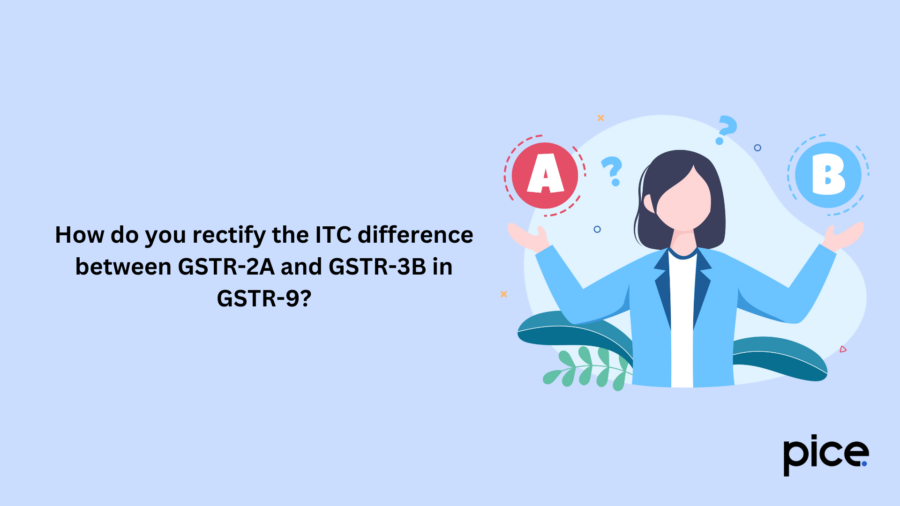 How do you rectify the ITC difference between GSTR-2A and GSTR-3B in GSTR-9?