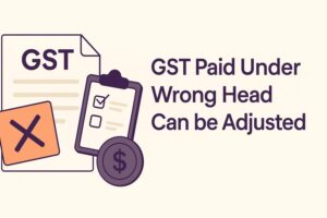 gst paid under wrong head can be adjusted