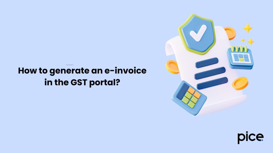 How to generate an e-invoice in the GST portal?