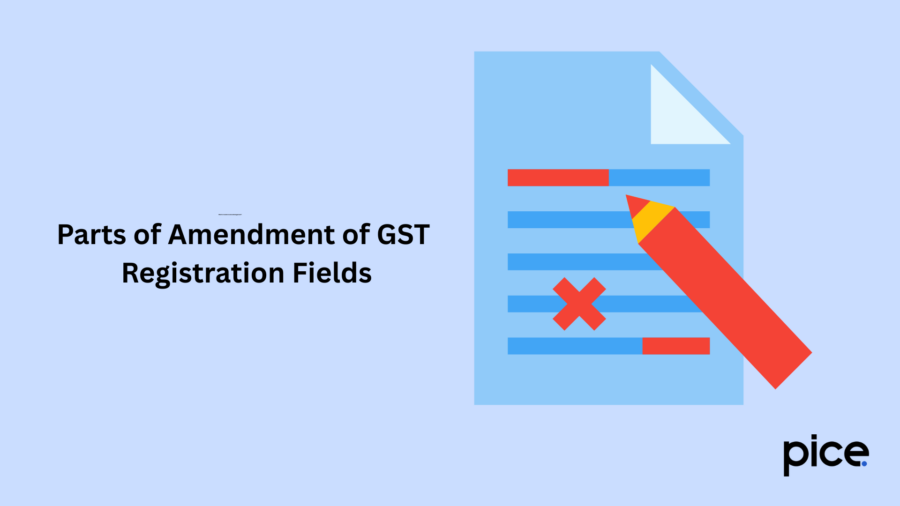 Parts of Amendment of GST Registration Fields