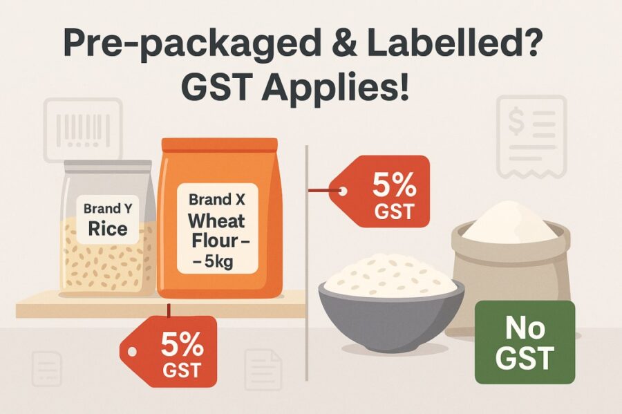 Applicability of GST on Pre-packaged & Pre-labelled Goods