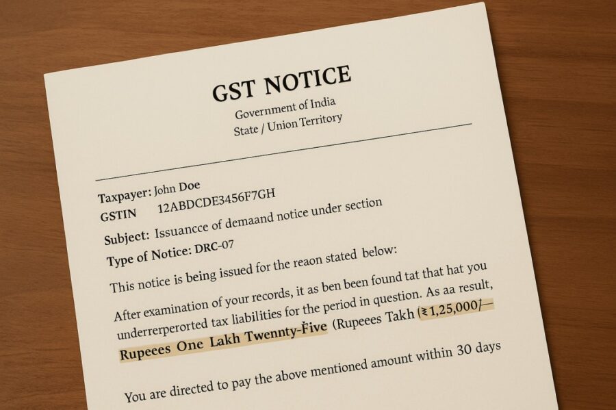 Contents of Notice