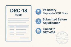 drc 18 in gst full form, definition and format