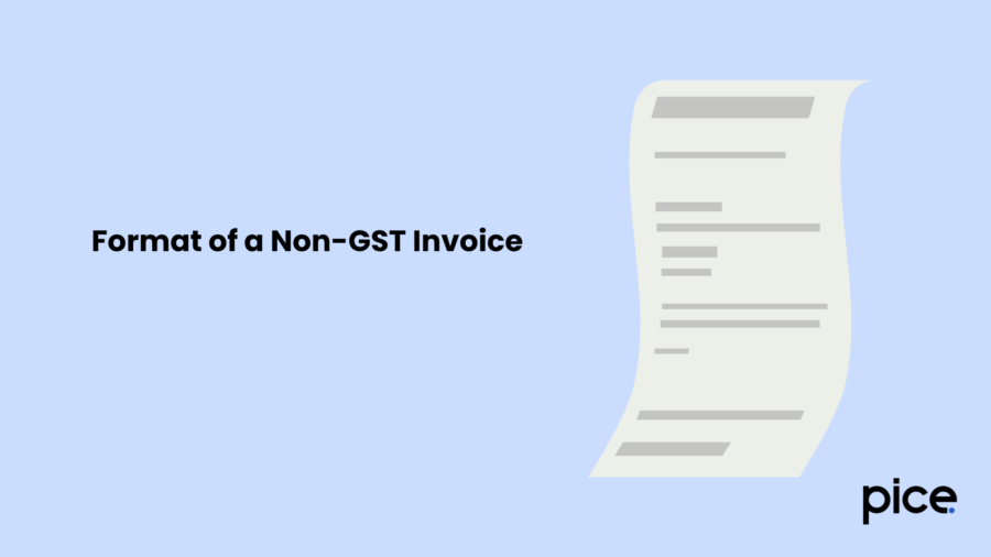 Format of a Non-GST Invoice