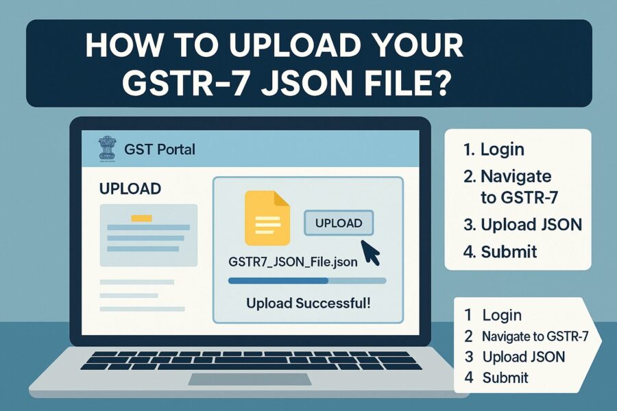 How to Upload the Generated JSON File of GSTR-7?