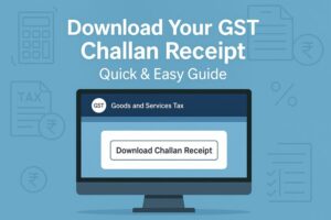 how to get gst paid challan receipt??
