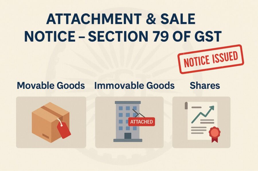 Notice for Attachment and Sale of ImmovableMovable GoodsShares under Section 79