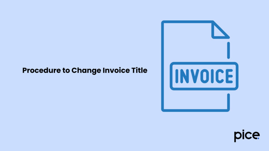 Procedure to Change Invoice Title