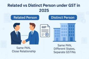 related vs distinct person under gst in 2025