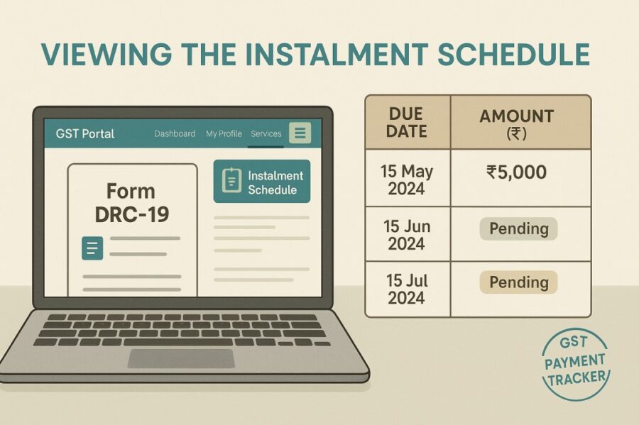 Viewing the Instalment Schedule