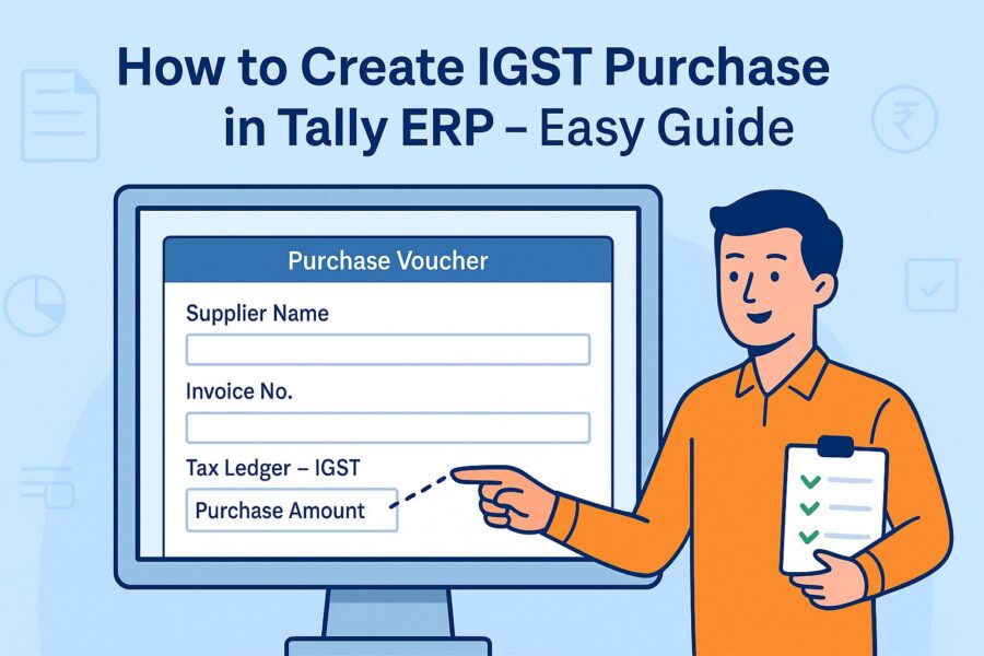 how to create igst purchase in tally erp?