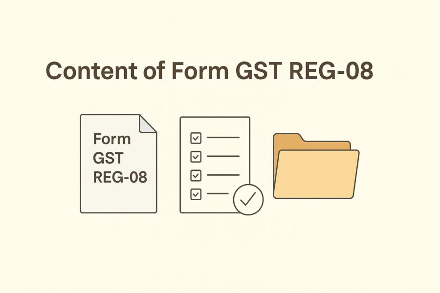 Content of Form GST REG-08 