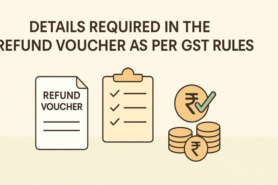 Details Required in the Refund Voucher as per GST Rules