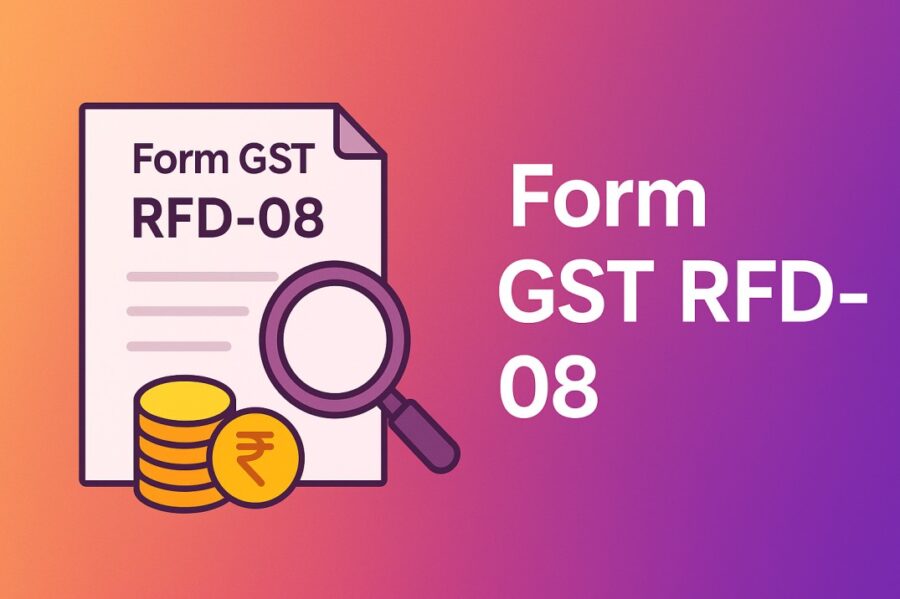 form gst rfd 08: gst refund application rejection 1 form gst rfd 08