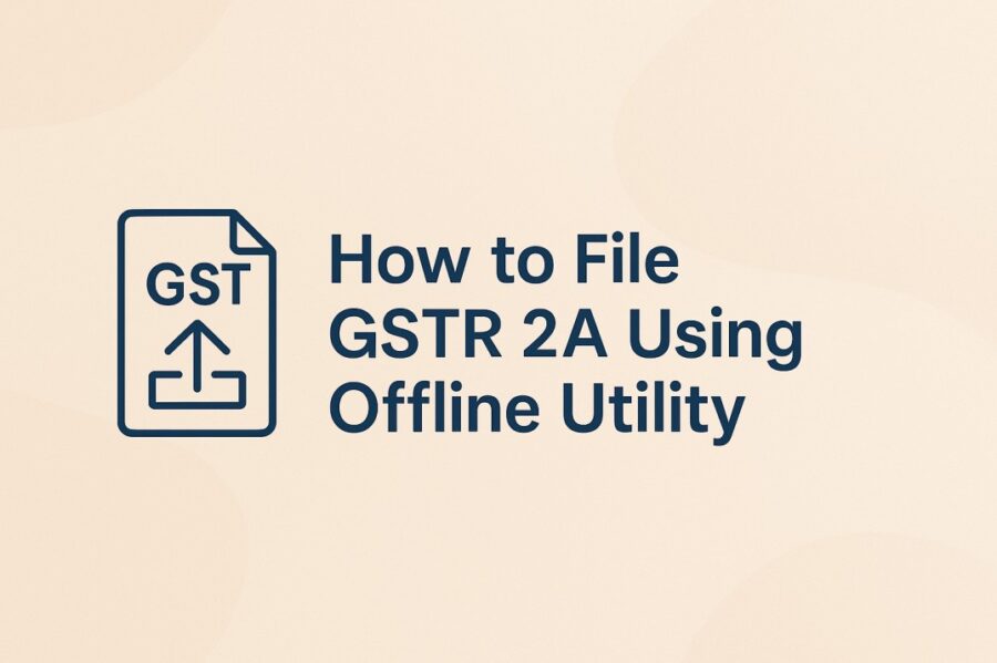 how to file gstr 2a using offline utility