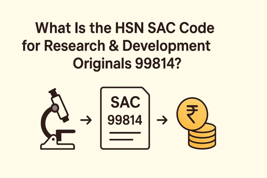 What Is the HSN SAC Code for Research & Development Originals 99814?