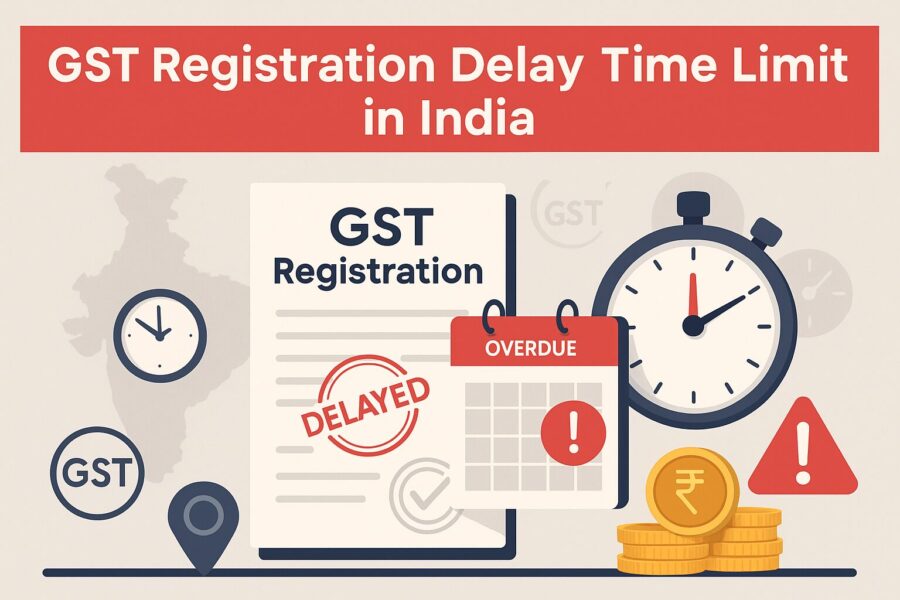 gst registration delay time limit in india