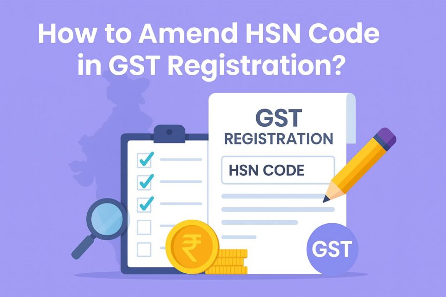 how to amend hsn code in gst registration