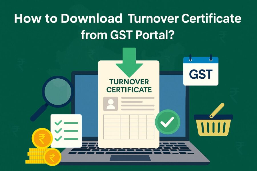 how to download turnover certificate from gst portal?