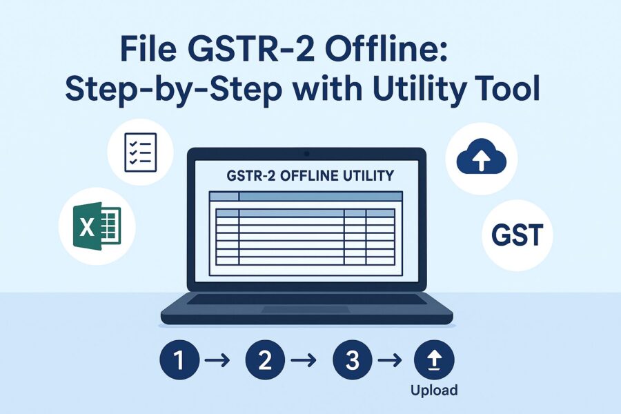 how to file gstr 2 using offline utility?