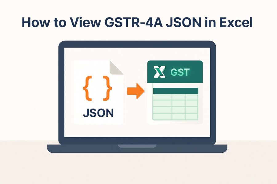 How to View the GSTR-4A JSON File in Excel