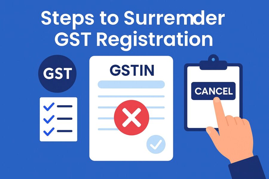 Steps to Surrender GST Registration