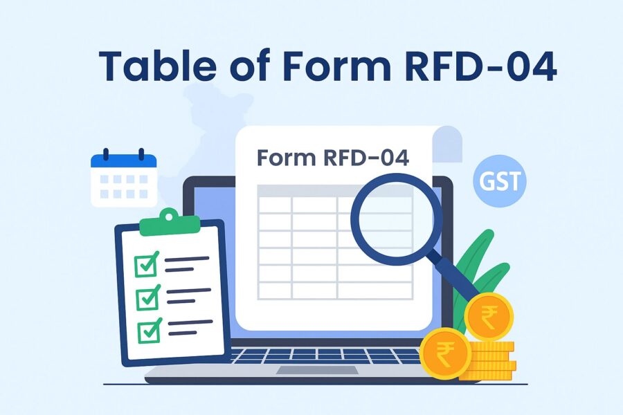 Table of Form RFD-04