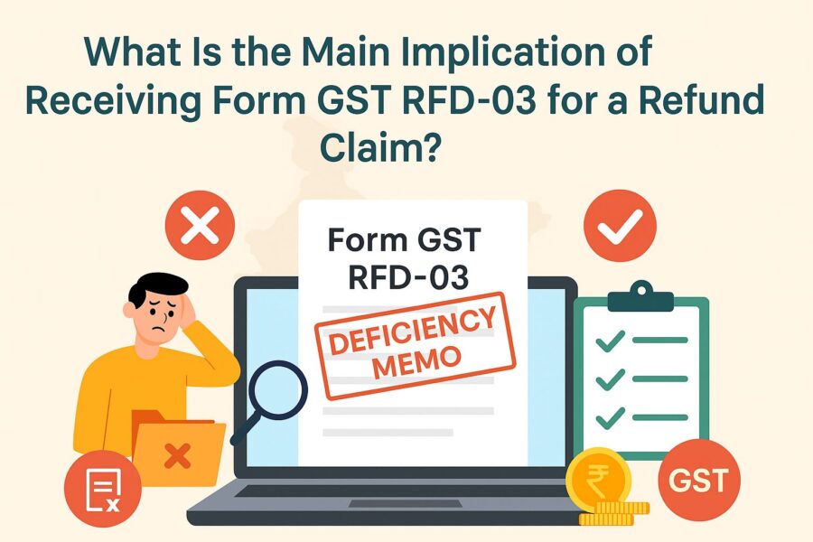 What Is the Main Implication of Receiving Form GST RFD-03 for a Refund Claim