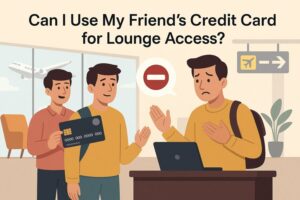 it is not possible to use a friend's credit card for lounge access without approval