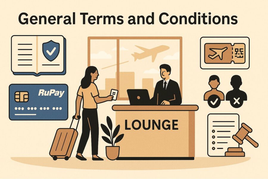 General terms and conditions for RuPay credit card lounge access