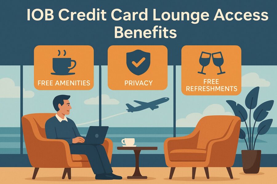 Benefits of Indian Overseas Bank credit card lounge access