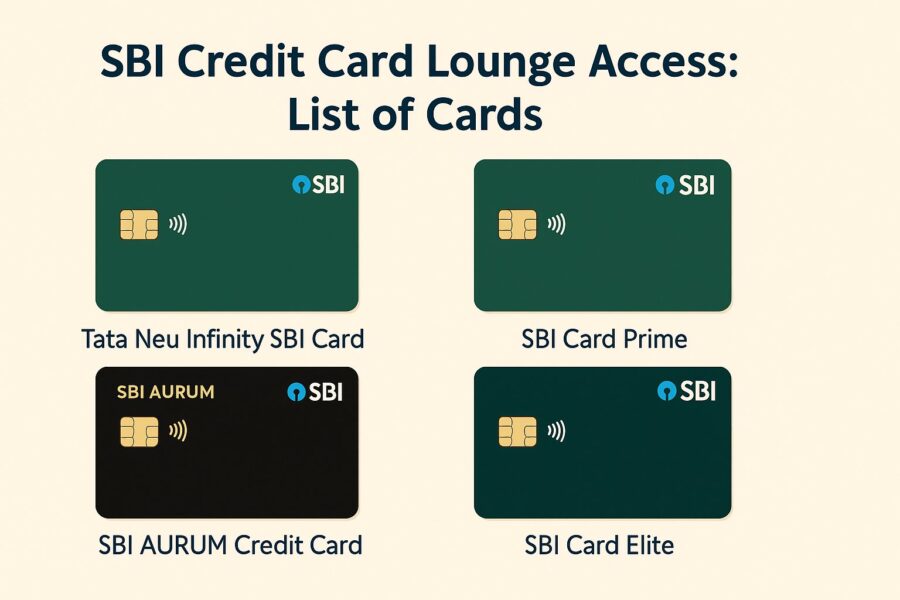 Types of SBI credit cards which grant lounge access